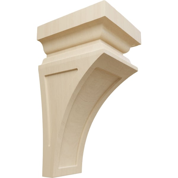 Ekena Millwork 7"W x 7 3/4"D x 14"H Jumbo Nevio Wood Corbel, Rubberwood CORW07X07X14NERW - main